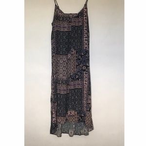 Patterned Boho Maxi Dress SZ L